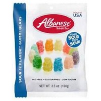 ALBANESE PEG BAG 12 FLAVOR SOUR BEARS 99G X 12