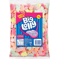 BIG LOLLY YOGHURT FROGS 1.0KG