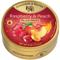 CAVENDISH &amp; HARVEY RASPBERRY/PEACH FILLED 175G X 10
