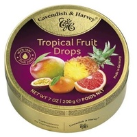 CAVENDISH &amp; HARVEY TROPICAL FRUIT DROPS 200G X 10