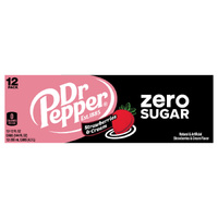 DR. PEP STRW&amp; CREAM ZERO SUGAR 355ML X 12