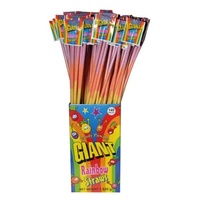 GIANT RAINBOW STRAWS 13G X 140