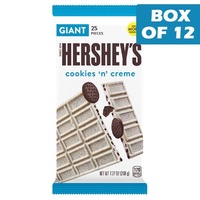 HERSHEY GIANT COOKIES &amp; CREAM BAR 208G X 12