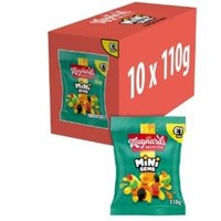 MAYNARDS BASSETTS MINI GEMS PEG BAG 110G X 10