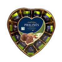 MAITRE TRUFFOUT PRALINES MILK CHOC HAZELNUT &amp; CEREALS HEART165G x 8
