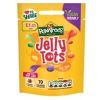 ROWNTREE'S JELLY TOTS POUCH BAG 150G x 10