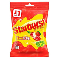 STARBURST FAVE REDS POUCH 127G X 12
