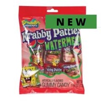 SPONGEBOB PATTIES WATERMELON GUMMY PEG BAG 72G X 12