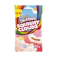 SKITTLES SQUISHY CLOUDS CHEWY FRUITS BAG 70G x 14