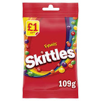 SKITTLES VEGAN CHEWY FRUIT 109G x 14