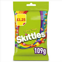 SKITTLES VEGAN CHEWY SOUR SWEETS 109G x 14