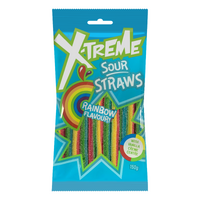 XTREME RAINBOW STRAWS 150G X 12