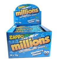 ZAPPO MILLIONS BLUEBERRY 75G X 24