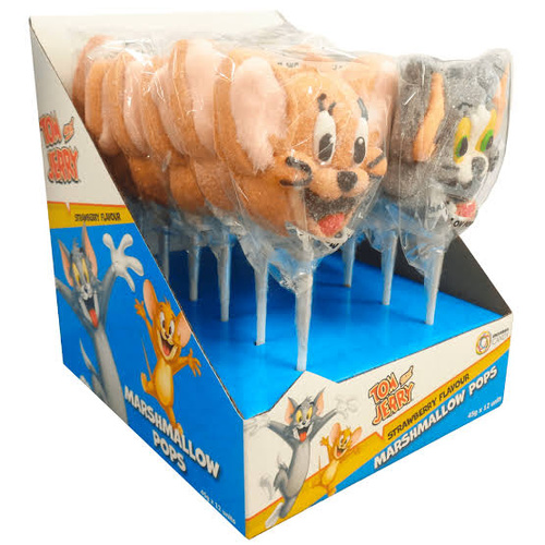 TOM & JERRY MARSHMALLOW POPS 45G X 12