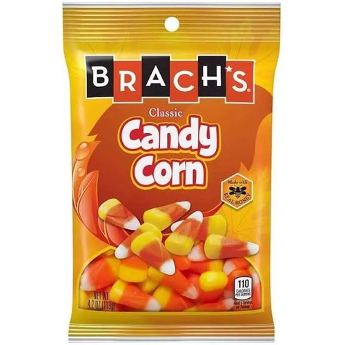 BRACH'S HALLOWEEN CLASSIC CANDY CORN PEG BAG 119G x 18