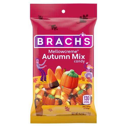 BRACH'S HALLOWEEN  AUTUMN MIX PEG BAG 119G x 18