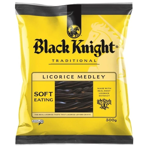 BLACK KNIGHT LICORICE MEDLEY 500G X 12