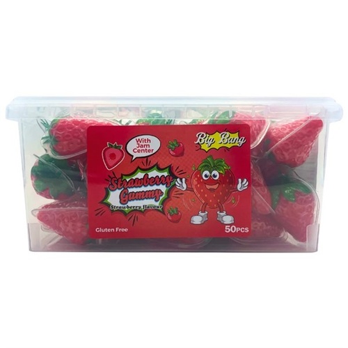 BIG BANG STRAWBERRY GUMMY TUB 18G X 50