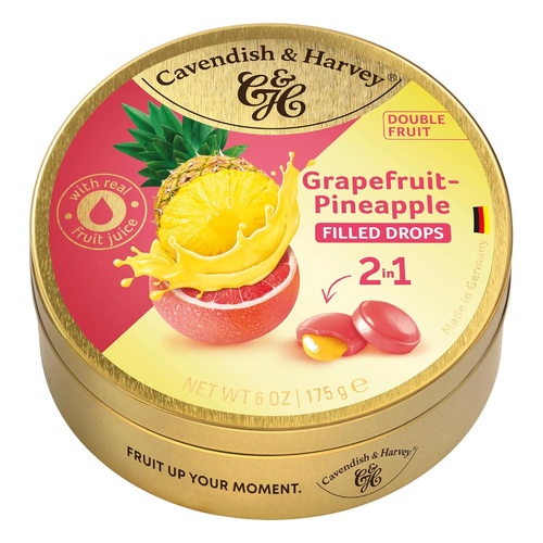 CAVENDISH & HARVEY GRAPEFRUIT/ PINNEAPPLE FILLED 175G X 10
