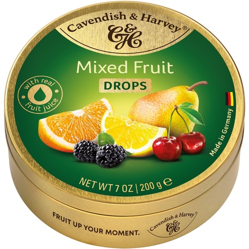 CAVENDISH & HARVEY MIXED FRUIT DROPS 200G X 10