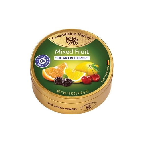 CAVENDISH & HARVEY SUGAR FREE MIXED FRUIT 175G x 10