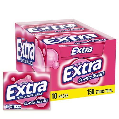 EXTRA CLASSIC BUBBLEGUM 15 STK X 1O PK