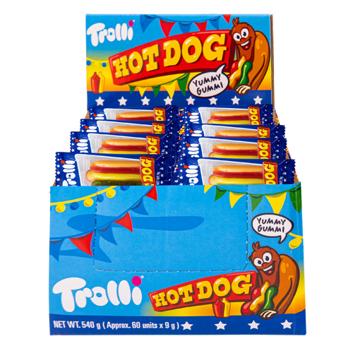 TROLLI HOT DOGS 9G X 60