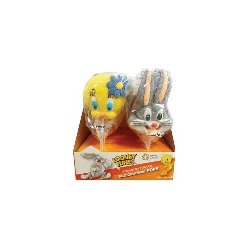 LOONEY TUNES MARSHMALLOW POP 45G X 12