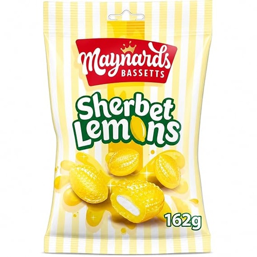 MAYNARDS BASSETTS SHERBET LEMON BAG 162G X 12