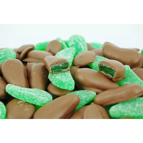 MILK CHOCOLATE SPEARMINT LEAVES 7KG