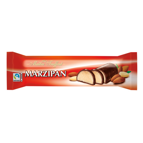 MAITRE TRUFFOUT MARZIPAN BAR WITH DARK CHOCOLATE 100G x 18