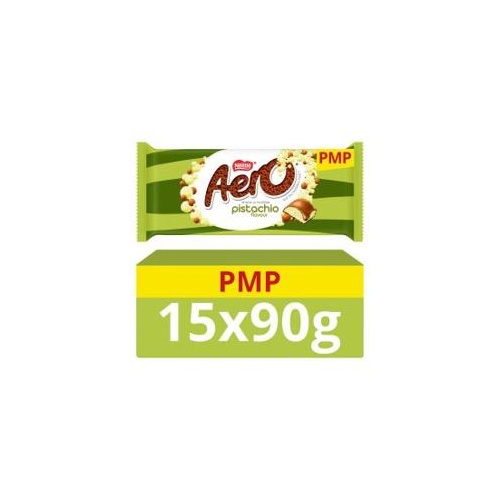 NESTLE AERO PISTACHIO MILK CHOC BAR 90G x 15