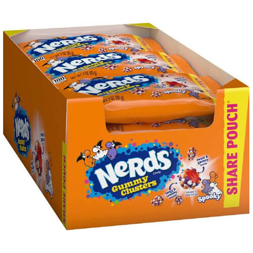 NERDS GUMMY CLUSTERS SPOOKY HALLOWEEN SHARE PACK 85G x 12