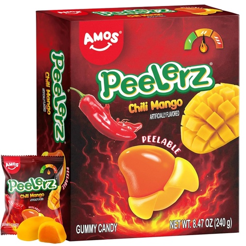 AMOS PEELERZ CHILLI MANGO 150G X14