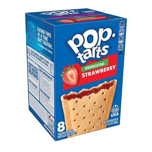POP TARTS UNFROSTED STRAWBERRY 384G