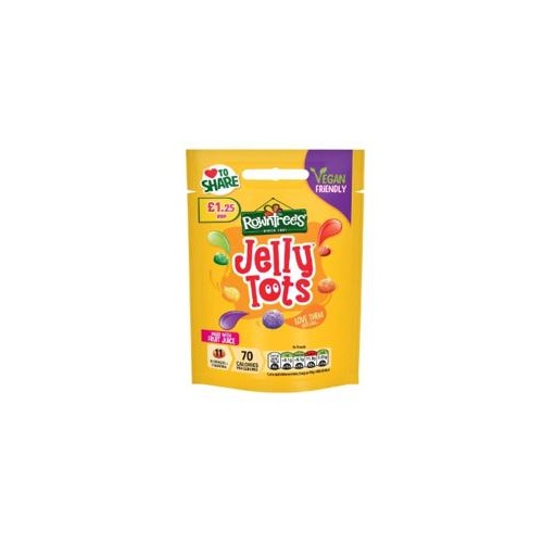 ROWNTREE'S JELLY TOTS POUCH BAG 150G x 10