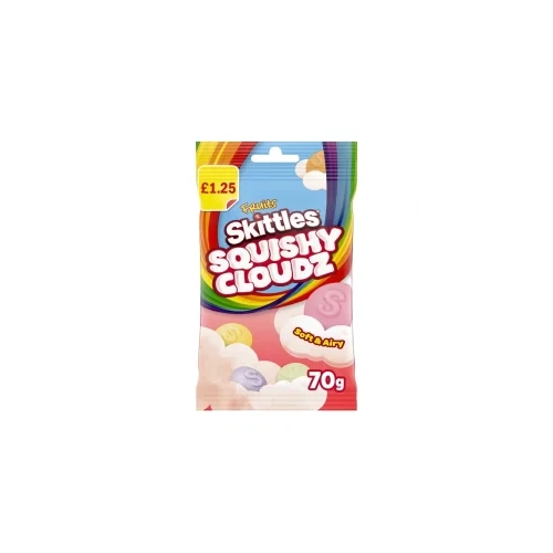 SKITTLES SQUISHY CLOUDS CHEWY FRUITS BAG 70G x 14