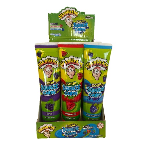 WH SOUR SQUEEZE CANDY 120G X12