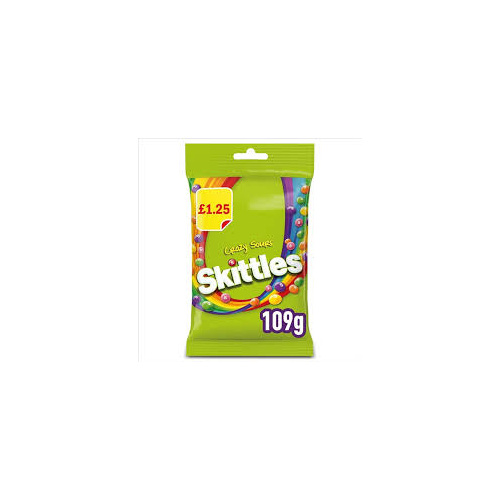 SKITTLES VEGAN CHEWY SOUR SWEETS 109G x 14