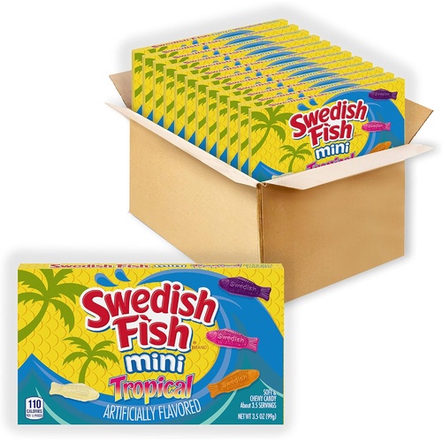 SWEDISH FISH MINI TROPICAL 99G X 12