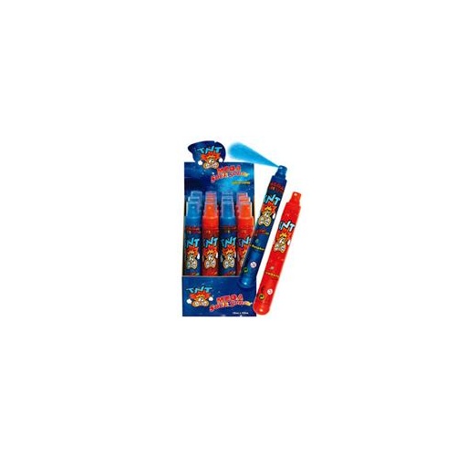 TNT MEGA SOUR SPRAY STRAW/BLUE RASPBERRY 110ML X 12