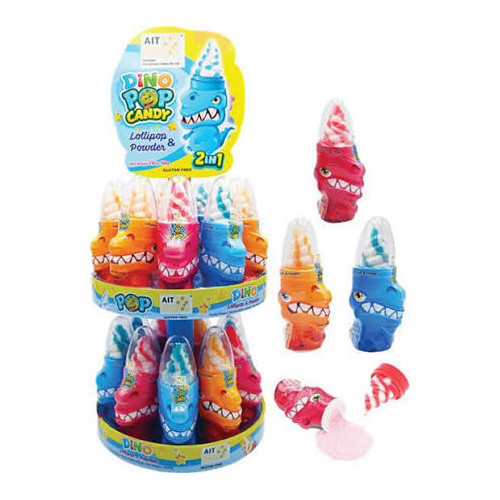 TNT DINO SOUR POWDER DIPPER & STAND 18 x 50G
