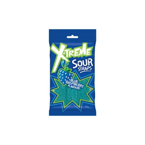 XTREME BLUE RASPBERRY STRAPS 160G X12