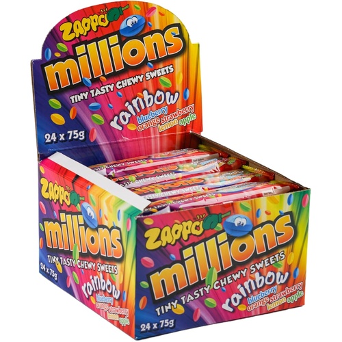 ZAPPO MILLIONS RAINBOW 75G X 24